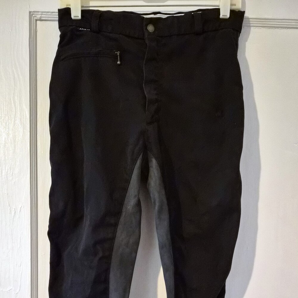 Arista REAL Leather Full Seat Black Dressage Breeches - size 26 Tall